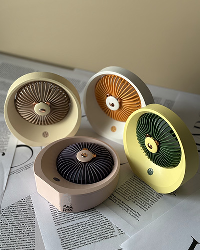 مینی پنکه رومیزی طرح خرسی چراغدار