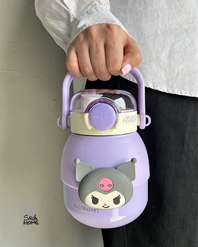 قمقمه استیل با درب بدون نشتی طرح های کارتونی