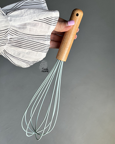 همزن سیلیکونی دسته چوبی دنی هوم