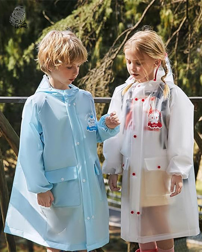 بارانی بچگانه ضد آب کلاهدار